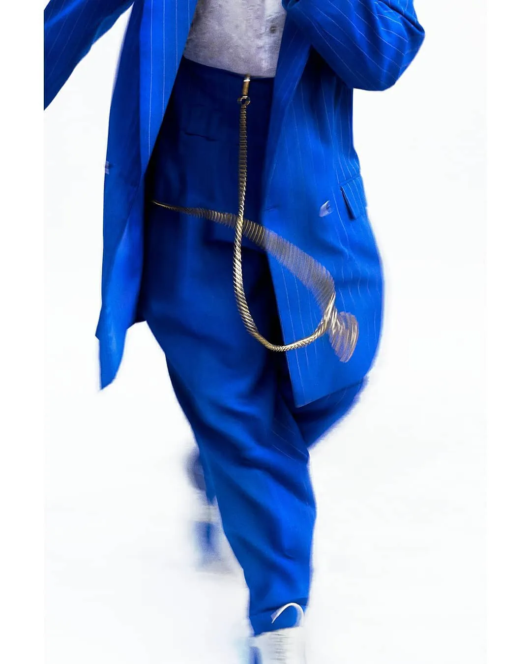 Blue suit fashion detail
