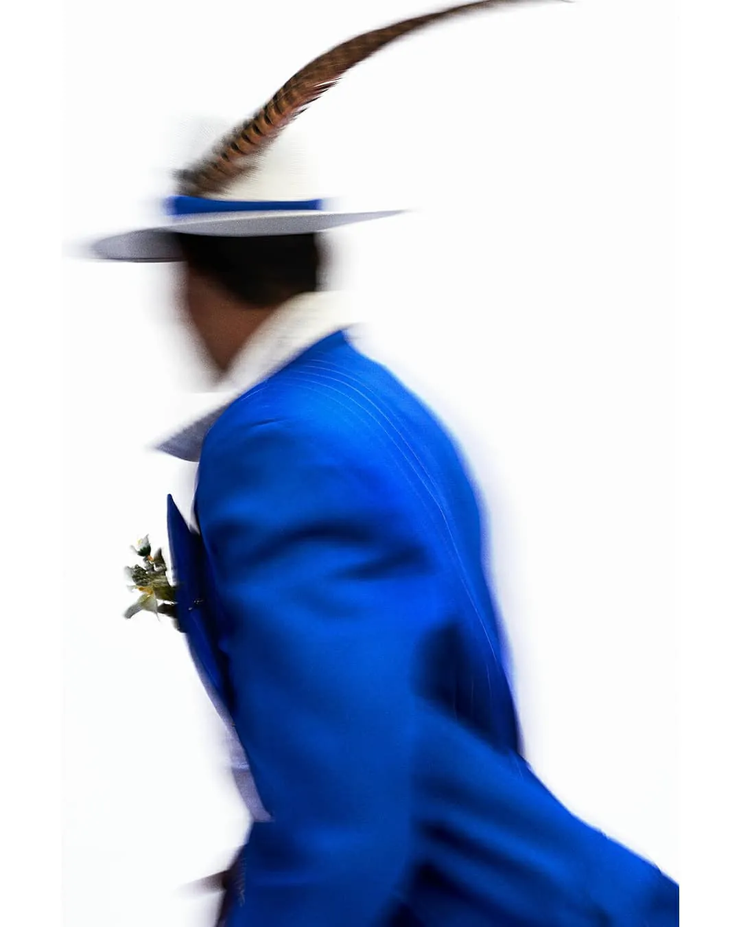 Charro in blue, motion blur