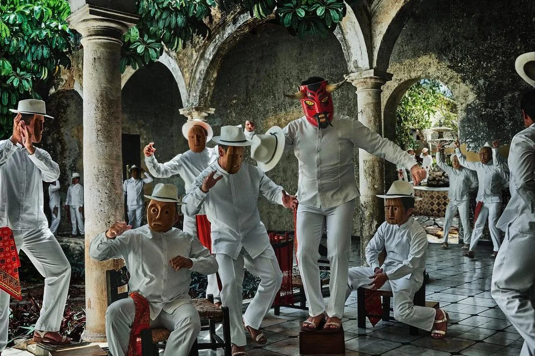 Masked dancers in Yucatán